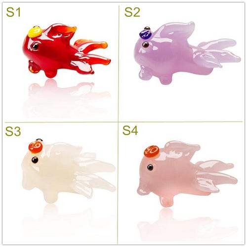 Lamp Work 20x30mm Fortune Fish Glaze Bead Goldfish Glass Bead Etsy