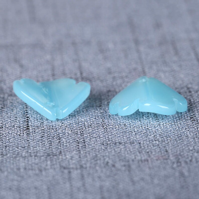 17x18mm Lamp work Candy Color Leaf Peony petals Glaze Bead Pendant Glass Bead DIY Charm Bracelet Necklace Bead Chain Earring Bead Supply image 5
