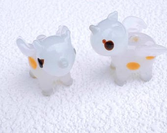 Lamp work 26x20mm Dinosaur Glaze Bead Glass Beads Lucky Bead Charm Bracelet Animal Beads DIY bracelets Bead Supply