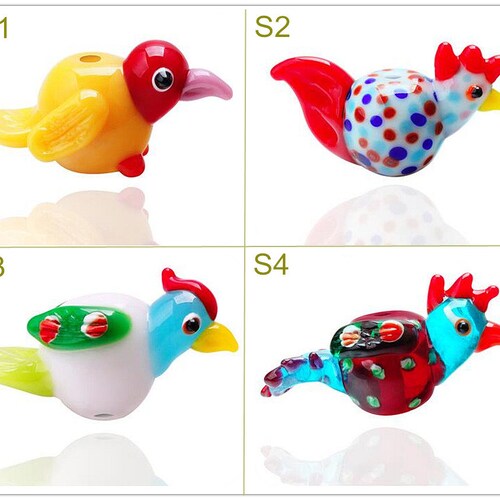 Lamp Work Fish Lion Bee Glaze Bead Glass Beads Handmade Bead Etsy