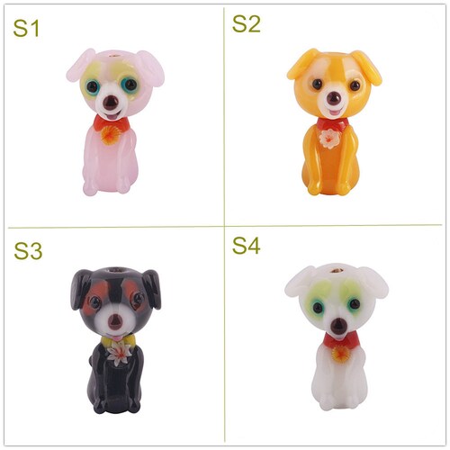 Handmade Glass Dog Animal Bead Charms Home Animal Pet Etsy