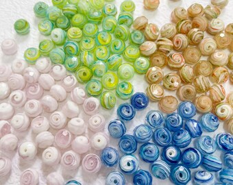 10pieces of Single Color Glazed Bead 12x10mm Color shaped Glass Beads multi color Bead Charm bless Bead DIY bracelets Japanese Style Bead