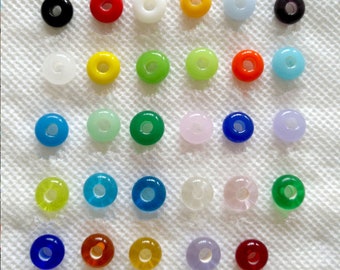 Lote 10 piezas de mezcla de colores aleatorios Trabajo de lámpara 4x8mm Glaze Bead Bead espaciador Charm Bracelet DIY Jewelry Craft Chain Necklace Bead