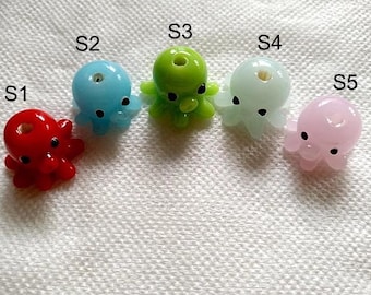 Glazed Bead 20x15mm Glass Beads Octopus Bead Charm Bracelet DIY bracelets Japanese Style Sea Animal Bead