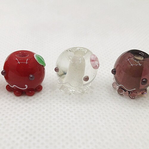 Glazed Bead 20x15mm Glass Beads Octopus Bead Charm Bracelet Etsy