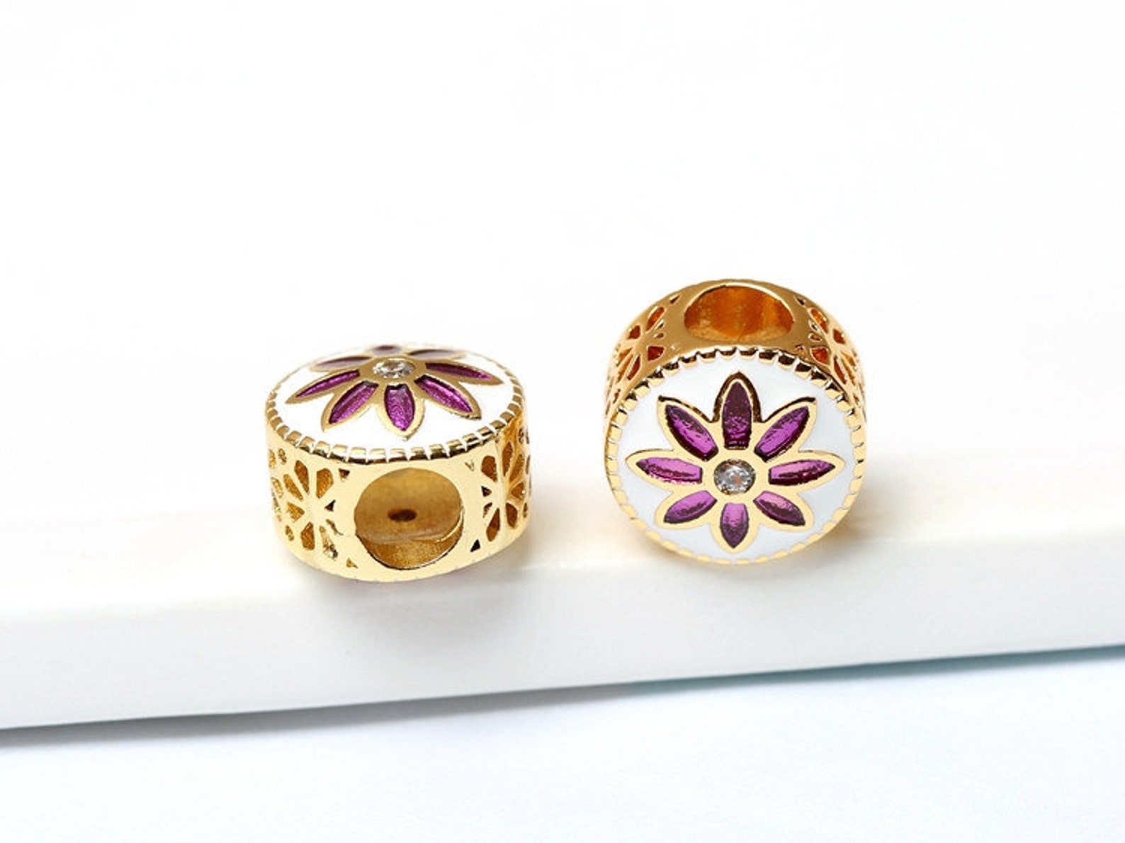 Cloisonne Bead Stunning Beads Enamel Beauty Color Flower Etsy