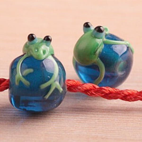 Glazed Bead 12x16mm Funny Frog Glass Beads Handmade Bead Colorful Bead Charm Bracelet DIY bracelets Japanese Style Bead Animal Bead