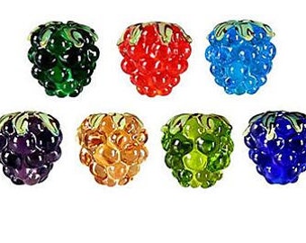 Lamp work 15x15mm Grape Fruit Glass Beads Lucky Bead Design Charm Bracelet Handmade Beads DIY bracelets Bead Supply