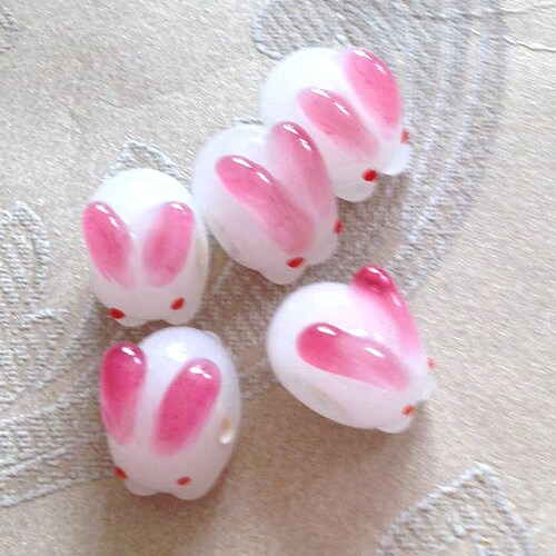 Lampwork 12mm 14mm Flower Glazed Bead Glass Beads Flower Bead Etsy