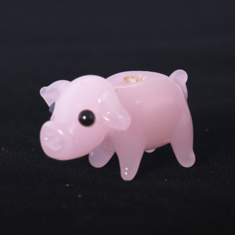 Glazed Bead Pig Animal Glass Beads Handmade Bead Fun Bead Etsy