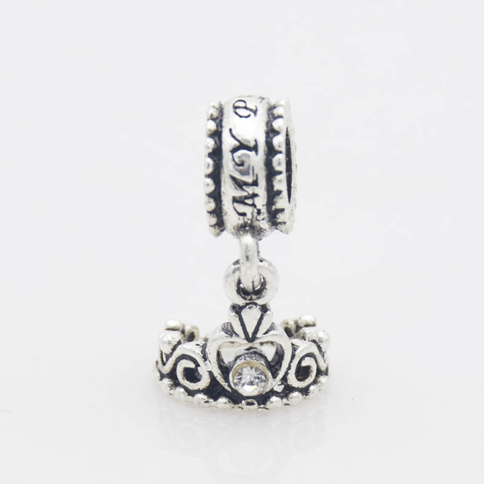 silver alloy angel wing ballet shoes bell bead pendant big hole beads loose bead fit european charm bracelets craft