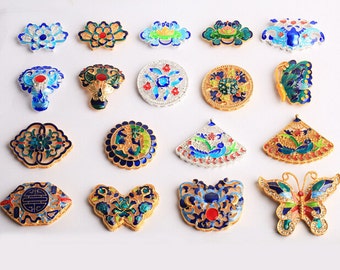 Cloisonne Bead Muti holes Beads Pendant Beauty Enamel Bead Design Charm Bracelet Asian Bead Supply