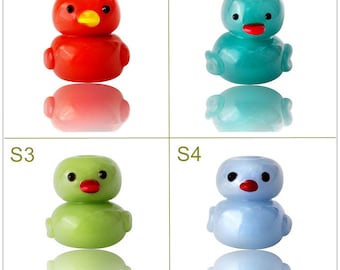 Glazed Bead 13x18mm Duck Glass Beads Handmade Bead Fun Bead Charm Bracelet DIY bracelets Japanese Style Bead Animal Bead