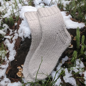 Chiengora (Collie) socks in different sizes /handknitted dog hair socks/ dog + sheep wool socks/ therapeutic socks/ rustic socks/itchy socks