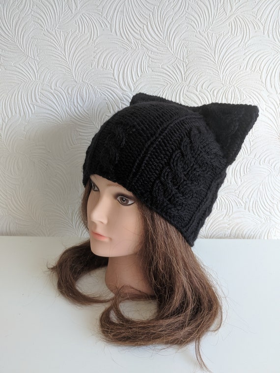 Brown Bear Ears Winter Scarf Hat | Jennie - Blackpink Black