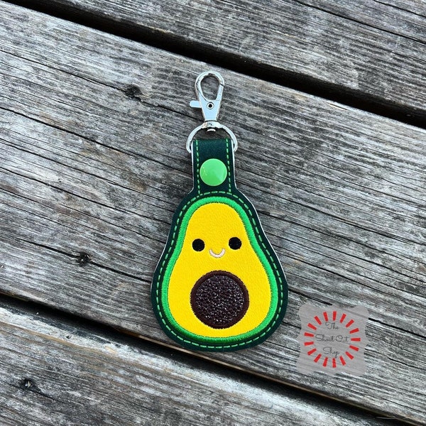 Avocado Keychain, Avocado Key Chain, Avocado Keyring, Avocado Key Ring, Avocado Keyfob, Avocado Charm, Guacamole, BFF, Tacos, Foodie, Vegan