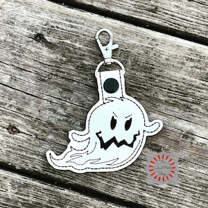 Ghost Keychain, Ghost Key Chain, Ghost Keyring, Ghost Key Ring, Boo, Angry Ghost, Halloween, Spooky Season, Trick Or Treat, Ghost Gift