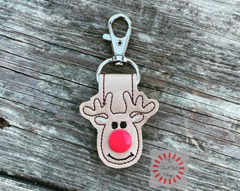 サンタとルドルフのクリスマスバッグチャームキーホルダー - Etsy 日本