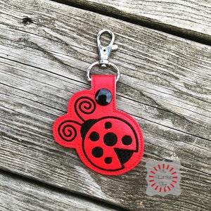 Ladybug Keychain, Ladybug Key Chain, Ladybug Keyring, Ladybug Keyfob, Ladybug Key Ring, Red Ladybug Charm, Ladybug Lucky Charm, Good Luck