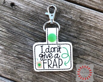 I Dont’t Give A Frap Keychain, Frappuccino Key Chain, Coffee Key Ring, Coffee Lover Gift, Barista, Coffee Lover, Iced Coffee, Espresso Love