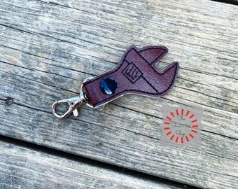Wrench Keychain, Wrench Key Chain, Wrench Keyring, Wrench Key Ring, Tool Keychain, Father's Day Gift, Workshop, Handyman, Mechanic, Dad Gift