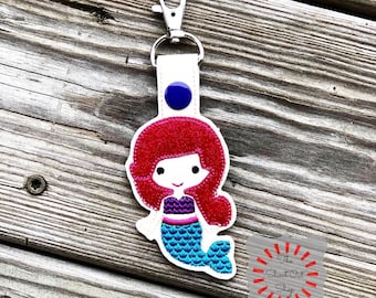 Mermaid Keychain, Mermaid Girl Keychain, Mer Girl Keyring