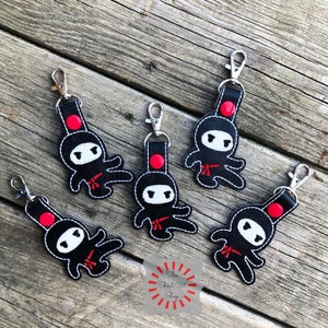 Ninja Key Chain, Ninja Keychain, Ninja Keyring, Ninja Keyfob, Ninja Key Ring, Ninja Charm, Ninja Bag Tag, Karate, Martial Arts, Self Defense