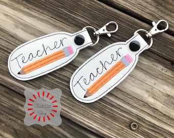 Teacher Keychain, Teacher Key Chain, Teacher Key Ring, Teacher Charm, Pencil Keychain, Back To School, Teacher Gift, Teacher Appreciation