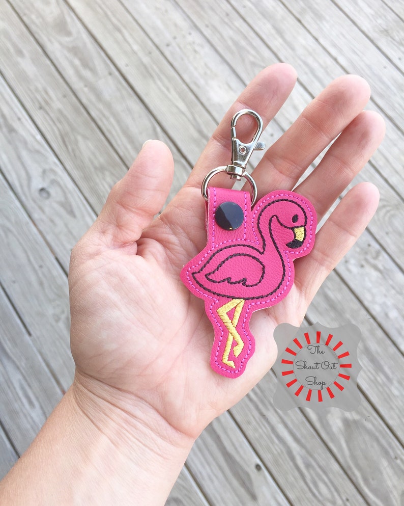 Flamingo Keychain Flamingo Key Chain Flamingo Keyfob Etsy