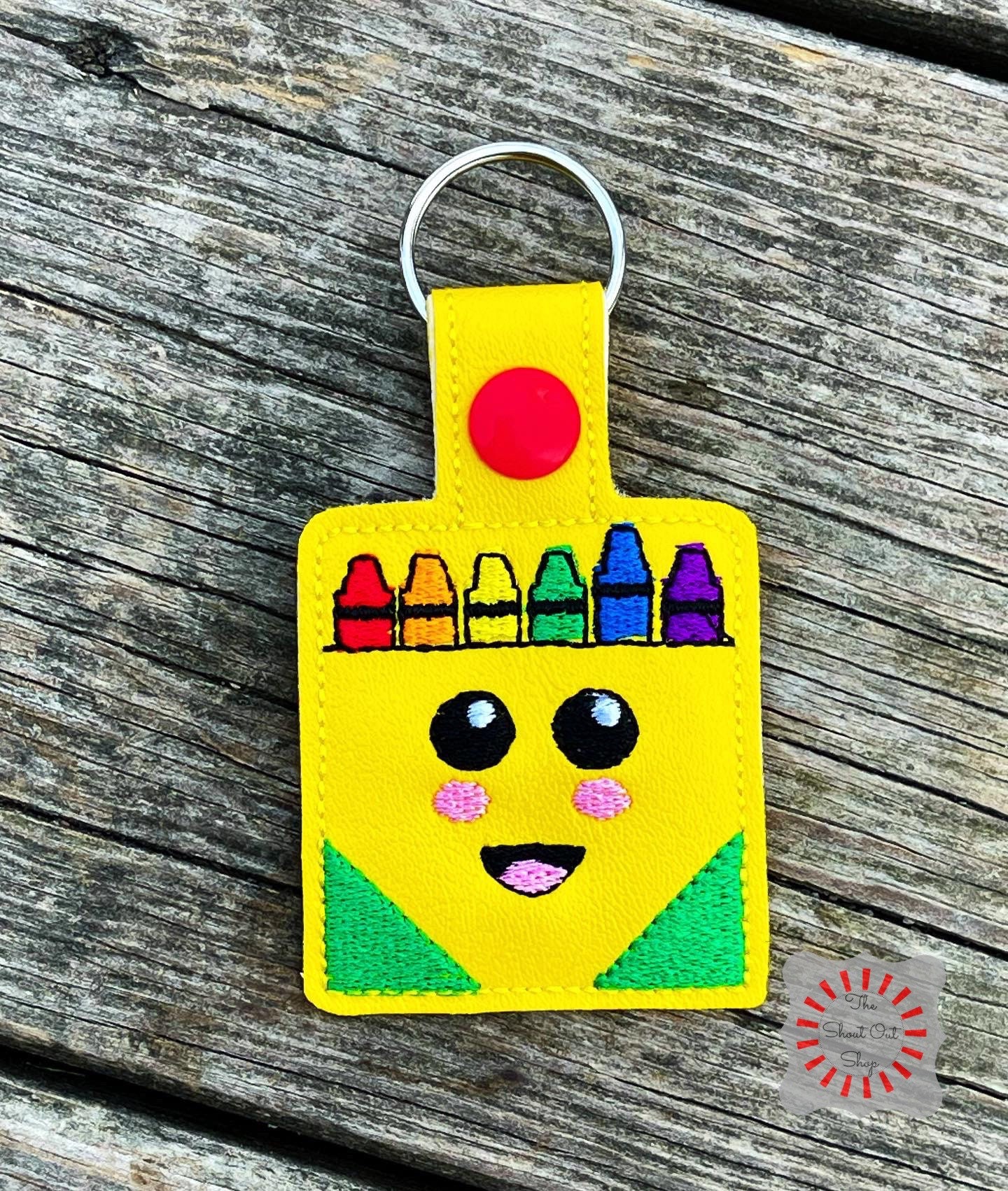 Crayon Key Rings Crayon Keychain, Crayon Key Chain, Crayon Key Ring, Crayon Charm ...