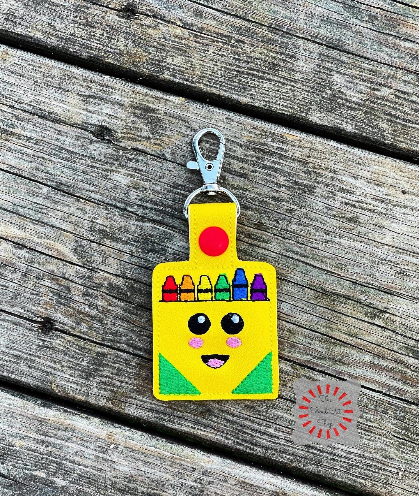 Crayon Keychain Crayon Key Chain Crayon Key Ring Crayon Etsy