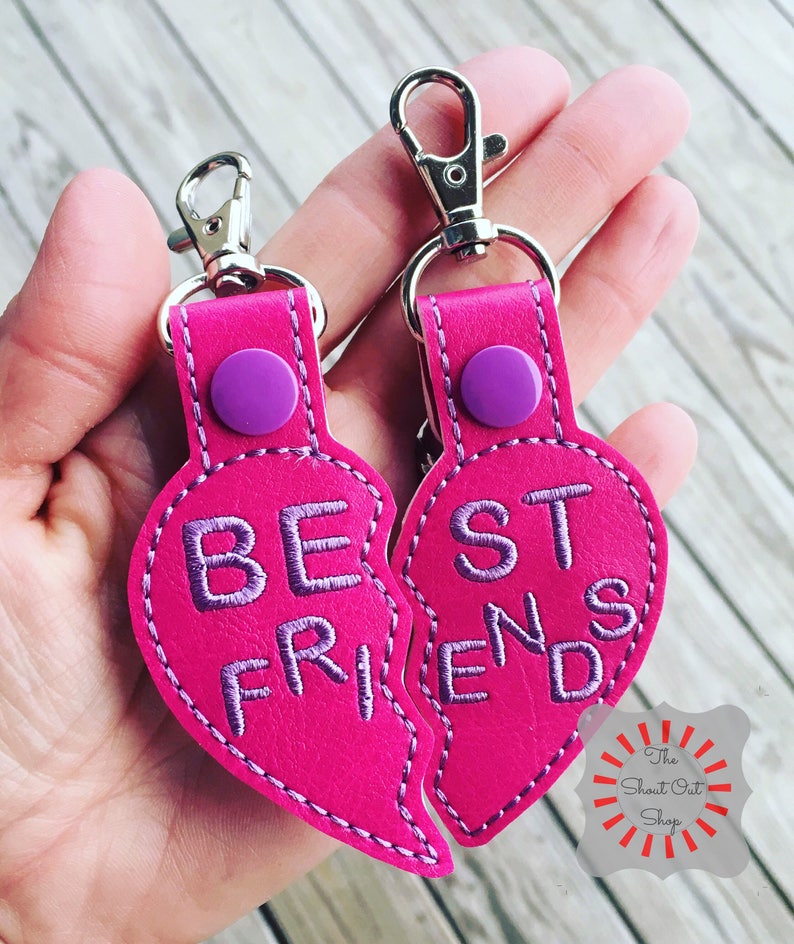 Best Friends Keychain Best Friends Key Chain Best Friends Etsy