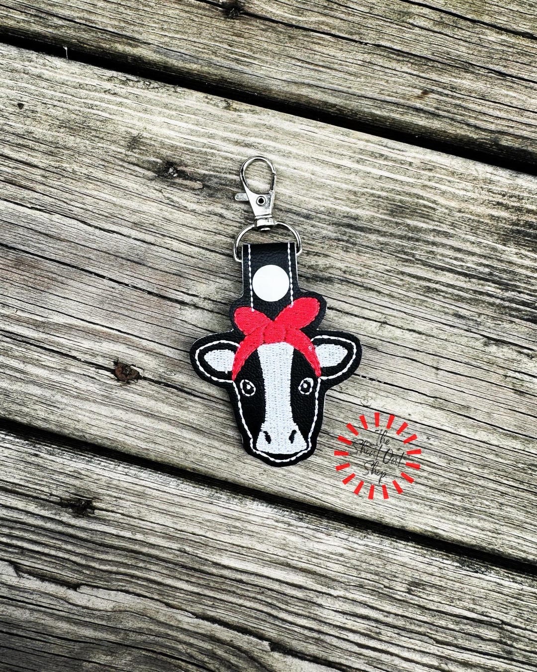 Cow Keychain, Cow Key Chain, Cow Keyring, Cow Keyfob, Cow With Bandana ...