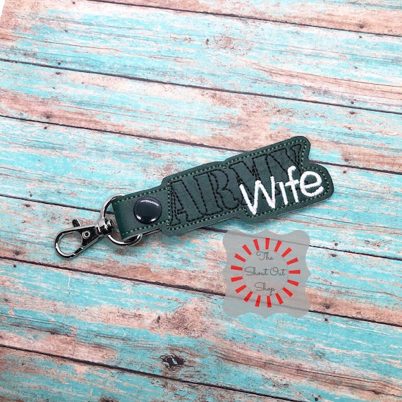 Army Wife Keychain Army Wife Key Chain Army Wife Keyring Army Wife Key Ring Military Charm Soldier Deployment Armed Forces Spouse Etsy