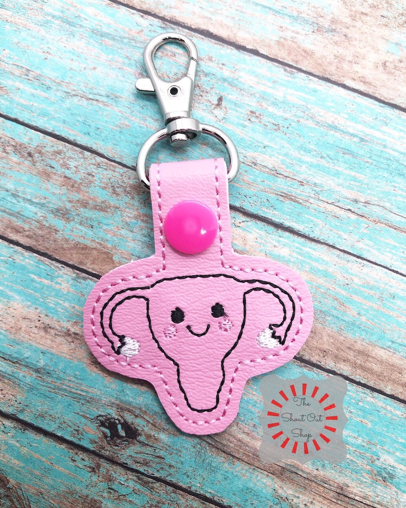 Uterus Keychain Uterus Key Chain Overies Keyring Overies Etsy