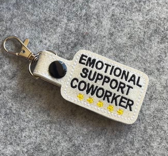 Emotional Support Coworker Keychain, Emotional Support Key Chain, Emotional  Support Key Ring, Coworker Keyring 