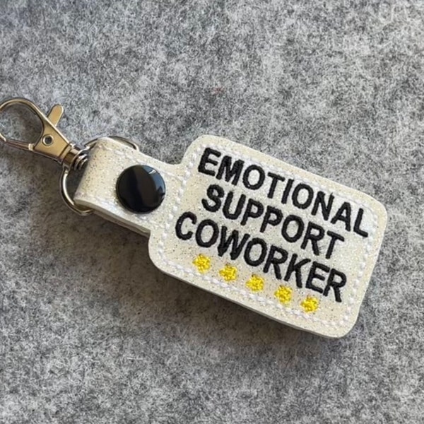 Emotional Support Coworker Keychain, Emotional Support Key Chain, Emotional Support Key Ring, Coworker Keyring