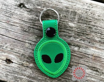 Alien Keychain, Alien Key Chain, Alien Key Ring, Alien