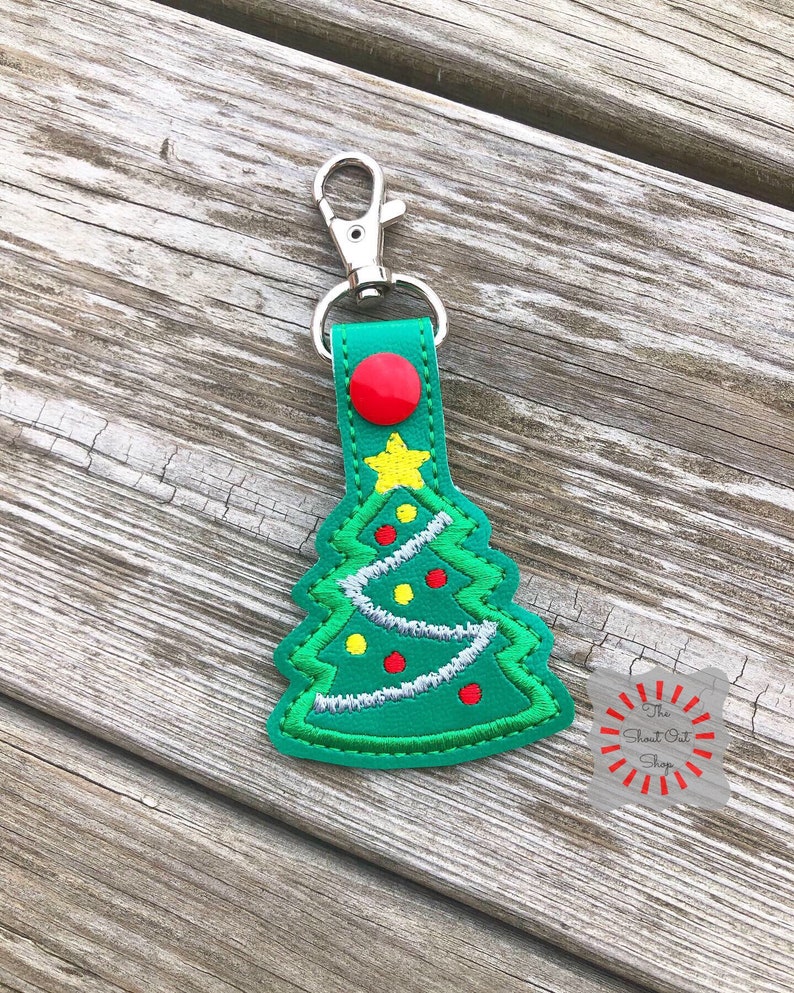 Christmas Tree Keychain Christmas Tree Key Chain Holiday Etsy