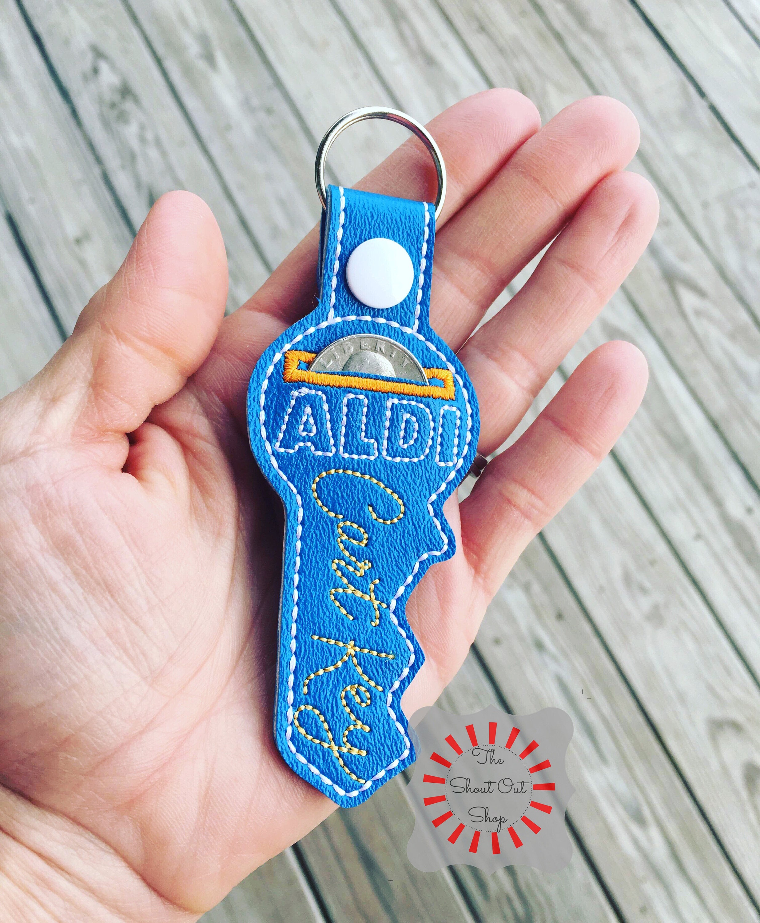 Aldi Keychain Aldi Quarter Keeper Key Chain Aldi Cart Key Etsy