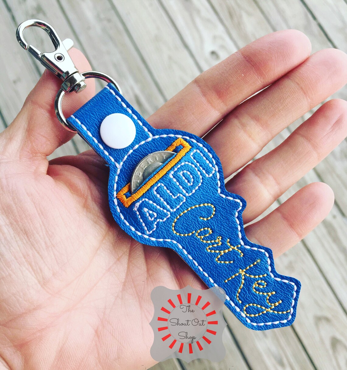 Aldi Keychain Aldi Quarter Keeper Key Chain Aldi Cart Key Etsy