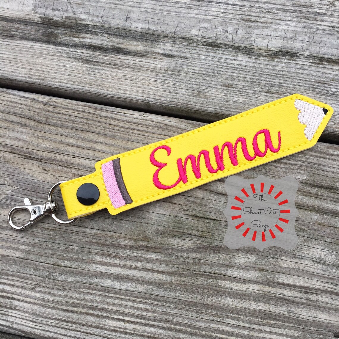 Pencil Keychain Pencil Key Chain Pencil Keyring Pencil Snap Etsy