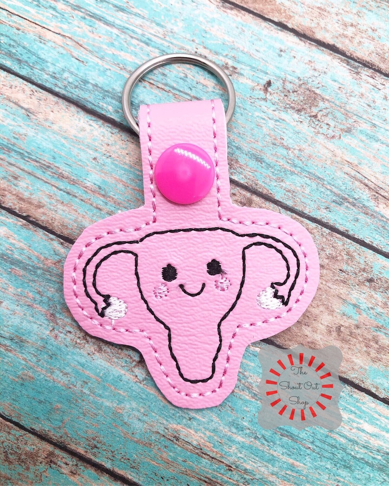 Uterus Keychain Uterus Key Chain Overies Keyring Overies Etsy