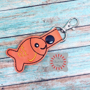 Fish Keychain, Fish Key Chain, Fish Keyring, Fish Keyfob, Fish Snap Tab, Fish Charm, Fishy Keychain, Fisherman, Fishing Keychain, Fish Charm