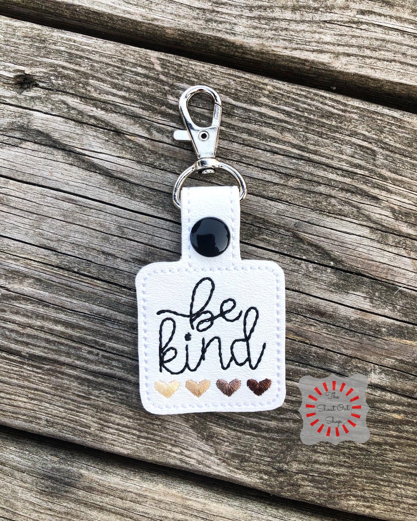 Be Kind Keychain, Be Kind Key Chain, Be Kind Key Ring, Be A Nice Human ...