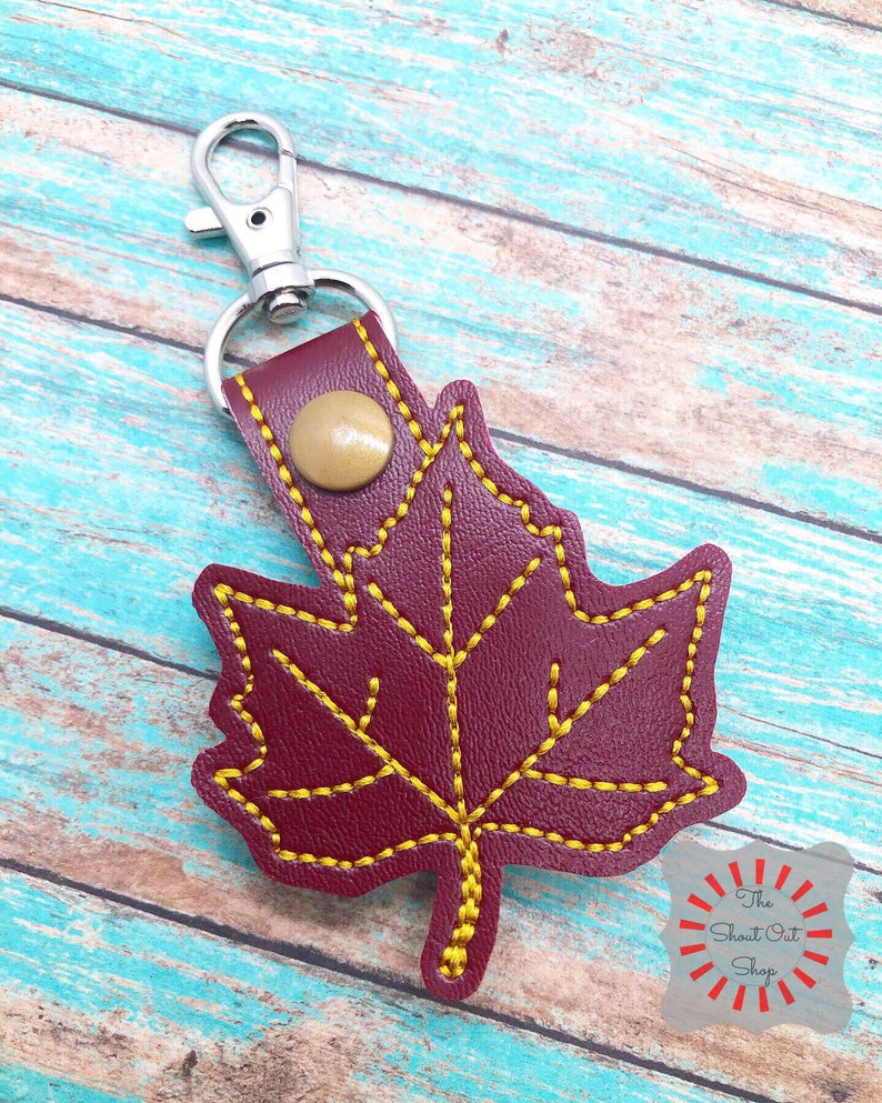 Maple Leaf Keychain Maple Leaf Key Chain Leaves Keyring Etsy