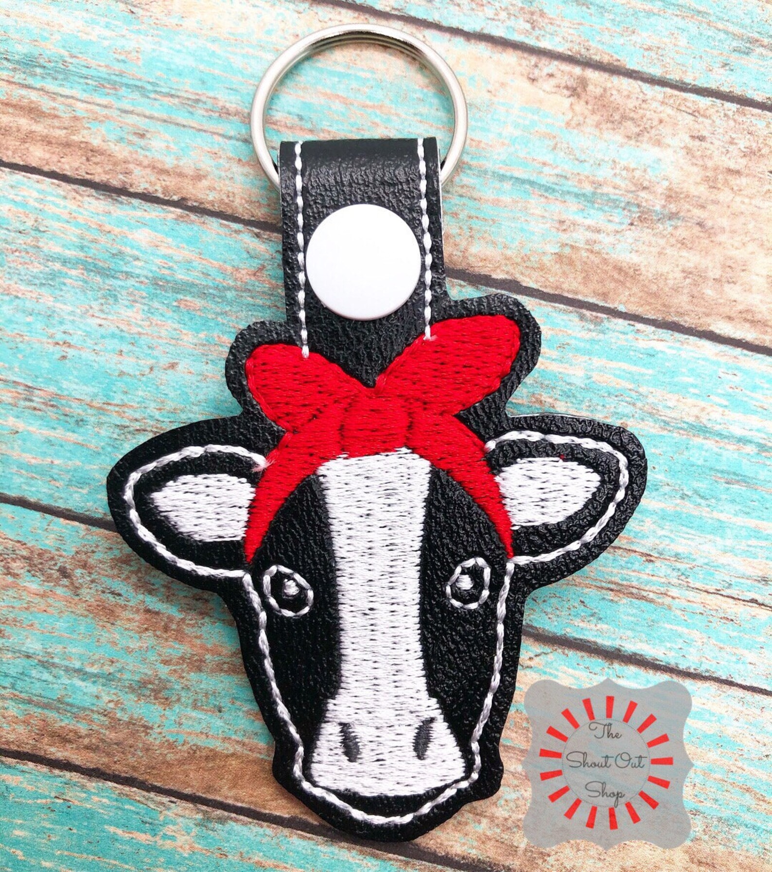 Cow Keychain Cow Key Chain Cow Keyring Cow Keyfob Cow With Etsy