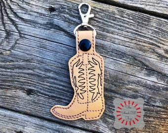 Cowboy Boot Keychain, Cowboy Boot Key Chain, Cowboy Boot Key Ring, Boot Keyfob, Western Boot, Western Wear, Cowgirl, Boot Charm, Wild West