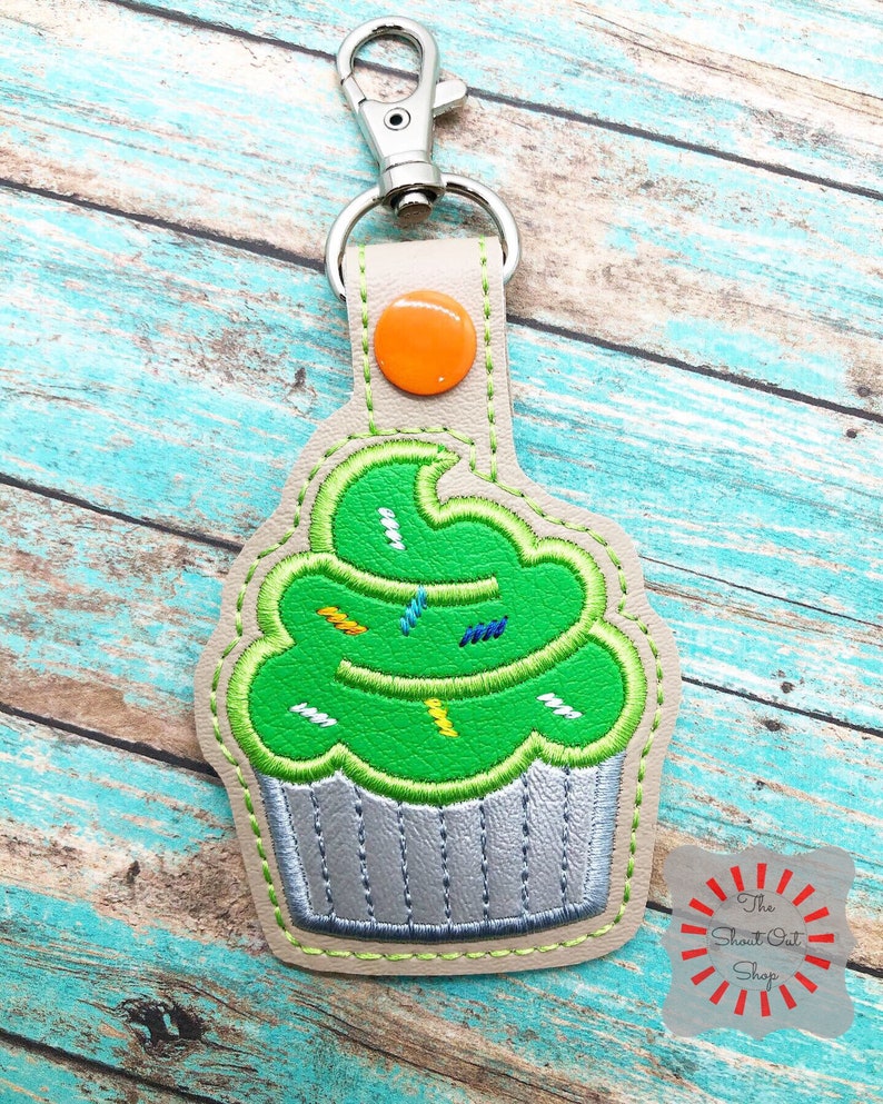 Bright Bright Acrylic Cupcake Keychain - Adorable Charm For Keys, Bag, Backpack, 2.5x1.25 Inches