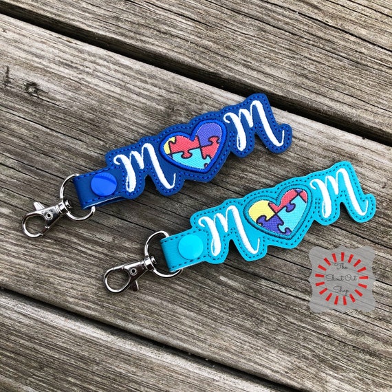 Autism Mom Keychain, Autism Mom Key Chain, Autism Mom Keyring, Mom Charm, Warrior Mom, Inclusion, Puzzle Piece, Autism Awareness, Acceptance